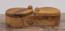 Load image into Gallery viewer, Olive Wood Salt and Pepper Cellar