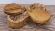 Load image into Gallery viewer, Olive Wood Salt and Pepper Cellar